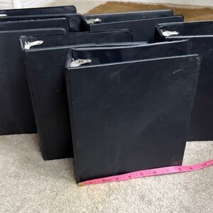 Black 3-Ring 3 inch heavy duty Binders set of 6